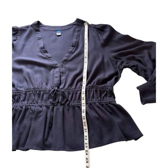 Old Navy waist defined navy peasant blouse - XXL - 🙂3/$15 - Picture 7 of 9